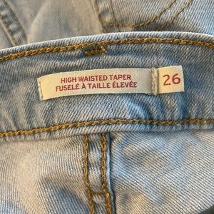 HIGH WAISTED TAPER JEANS